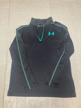 Under Armour Black Pullover with Teal Accents youth YXL